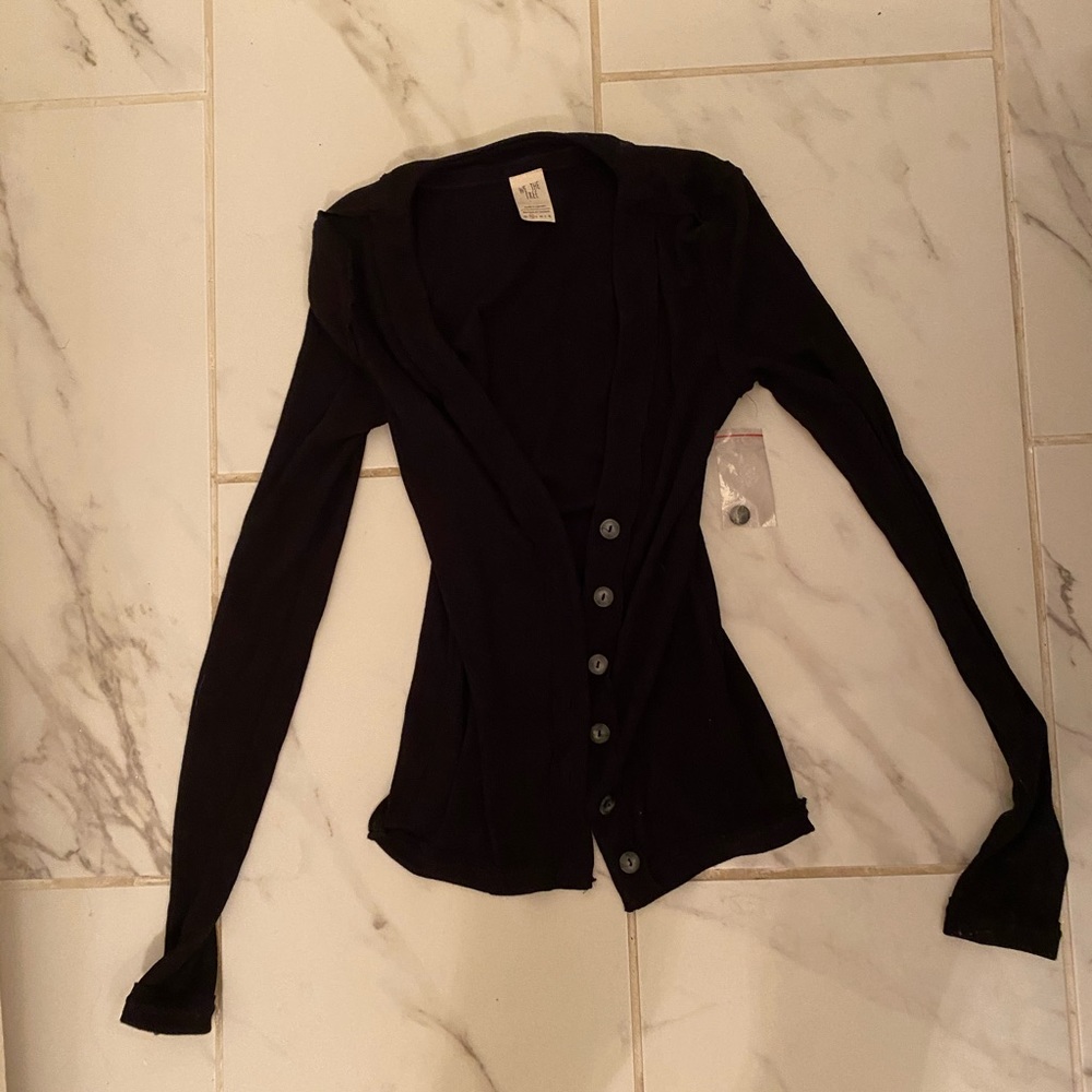 Free people black cardigan